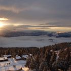 Couché de soleil et nappe de nuage sur Grenoble