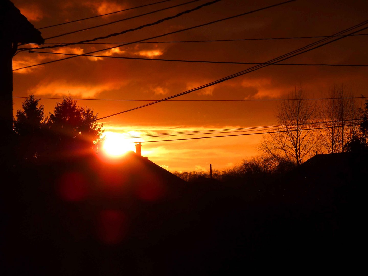 Couché de soleil lointain