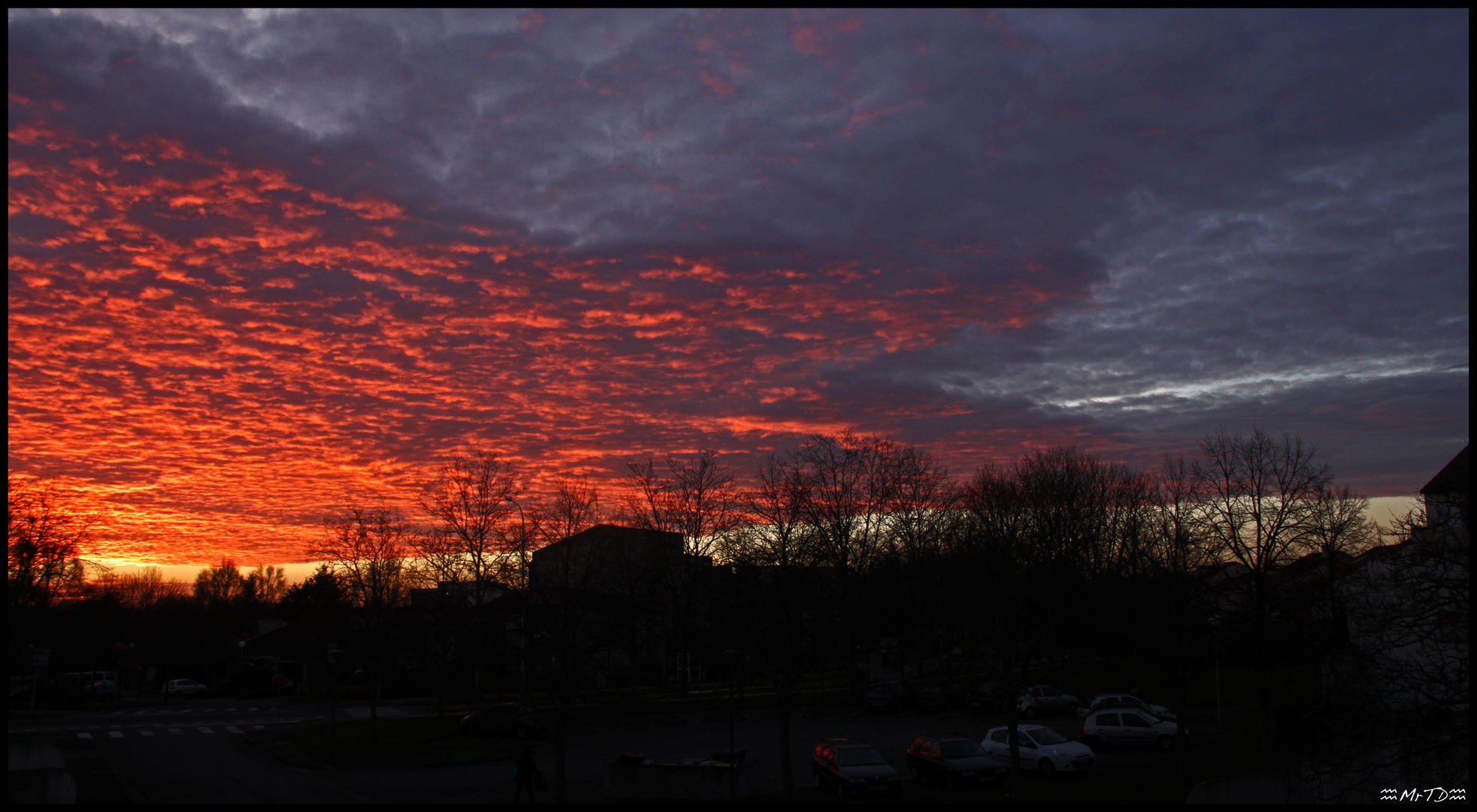 couché de soleil rouge