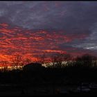 couché de soleil rouge