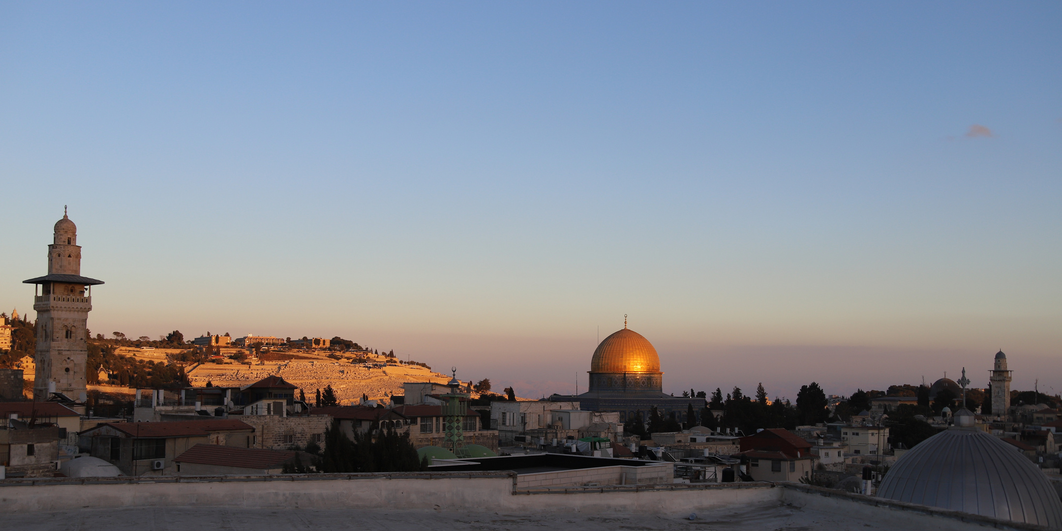 Couche de soleil sur al-Aqsa