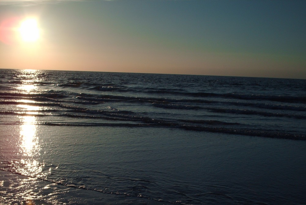 Couché de soleil sur Deauville