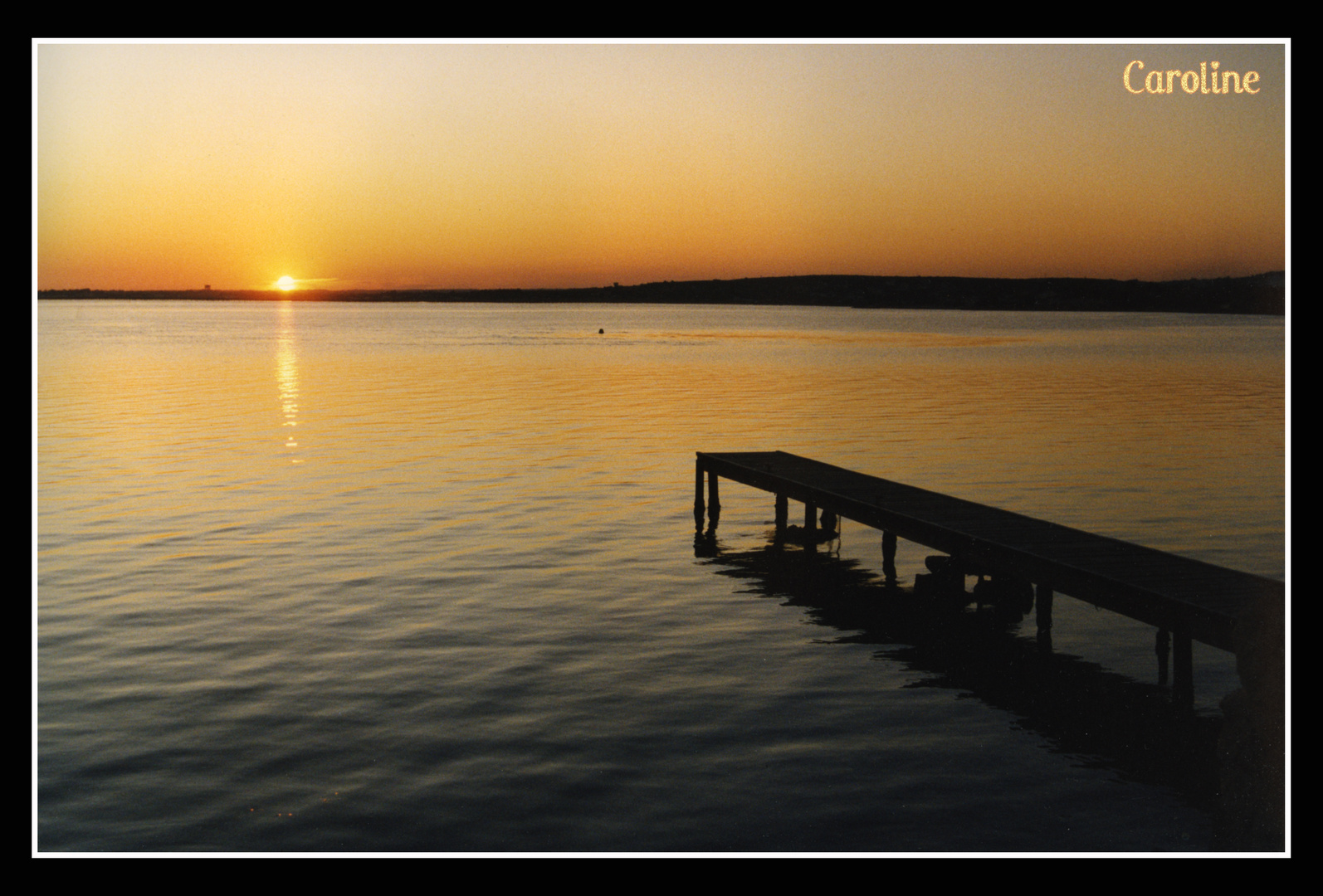 couche de soleil sur etang de thau