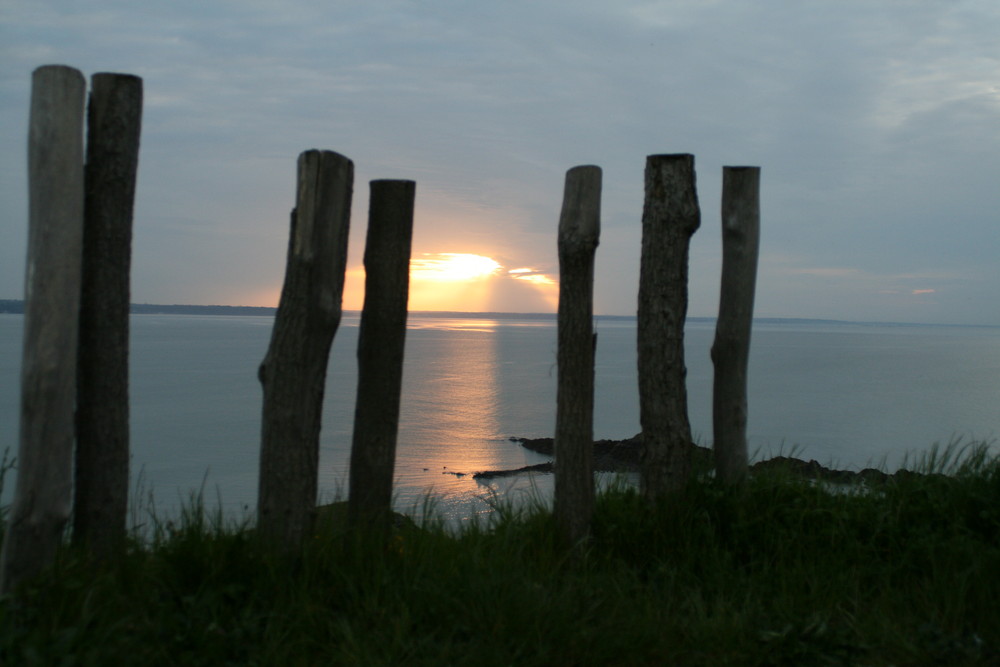 couché de soleil sur la baie de st brieuc