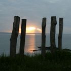 couché de soleil sur la baie de st brieuc