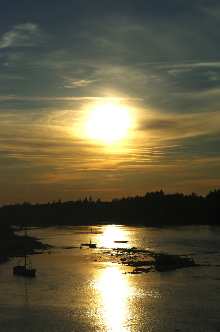 Couché de soleil sur la Loire - dans le Loiret