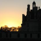 couché de soleil sur le chateau