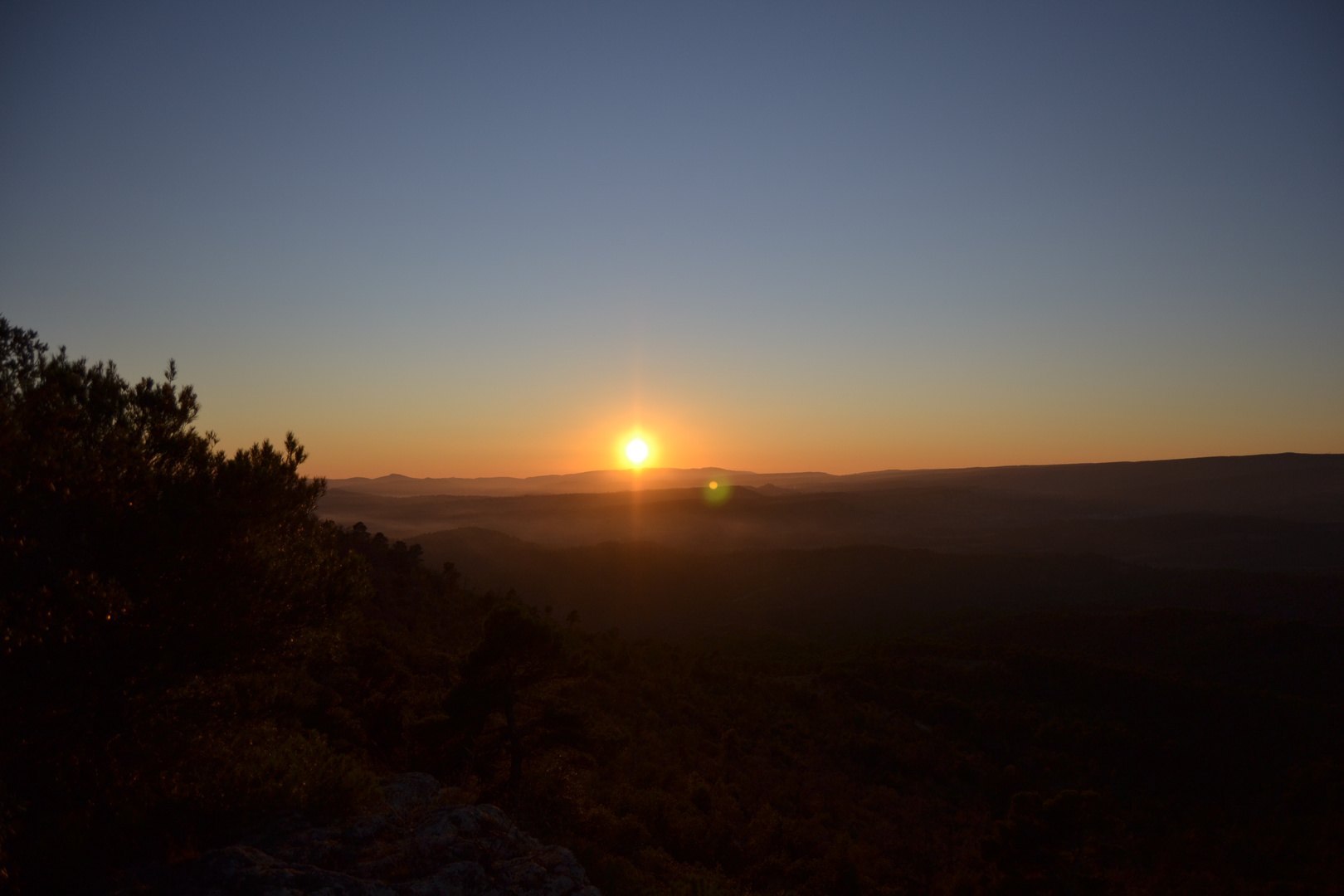 couché de soleil sur les Alpes de Haute-Provence