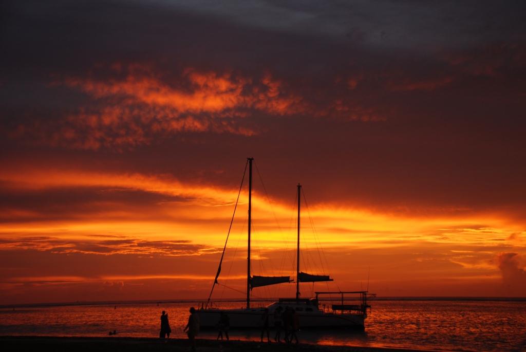 couché de soleil sur l'océan