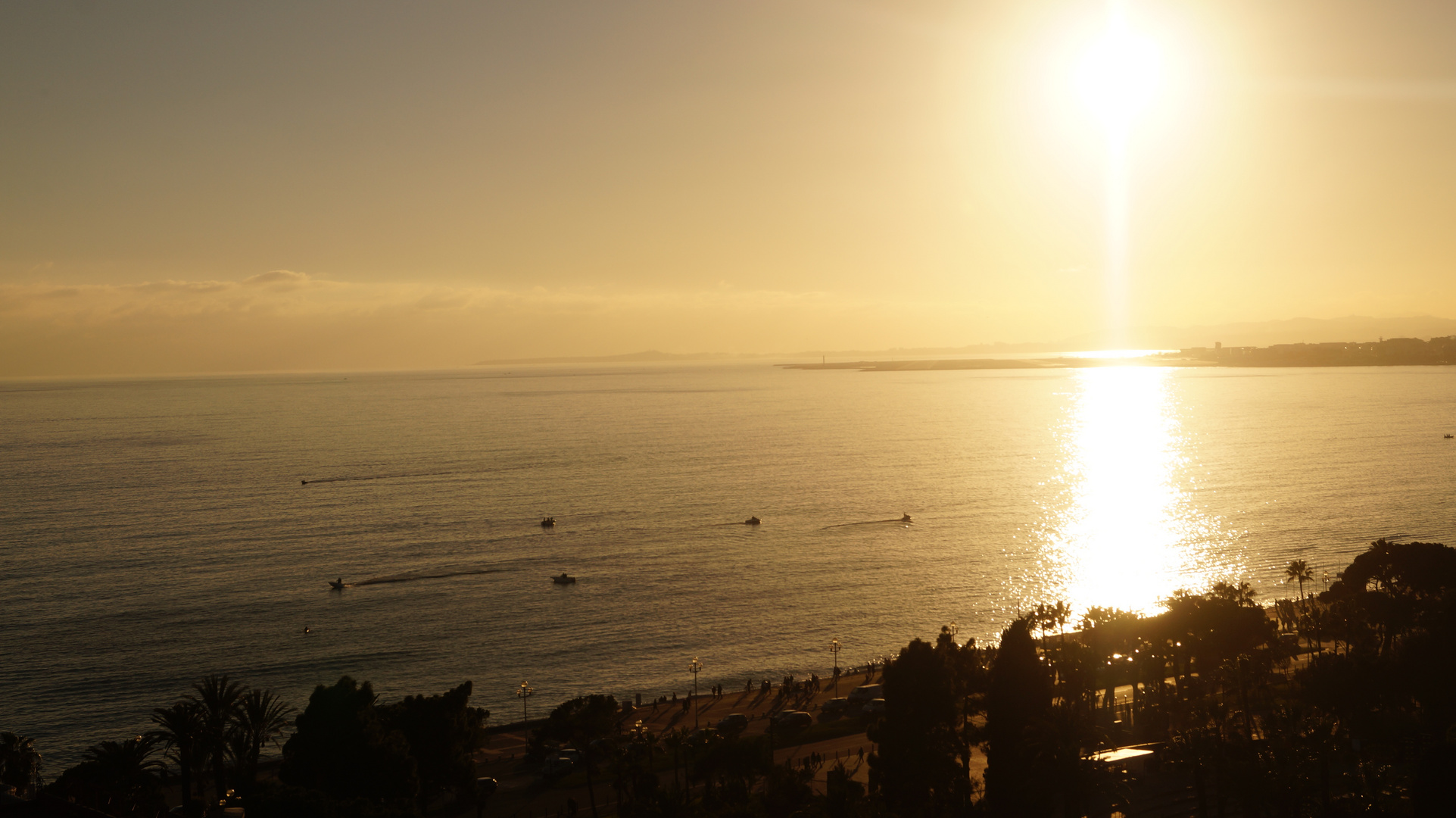 couché de soleil sur nice