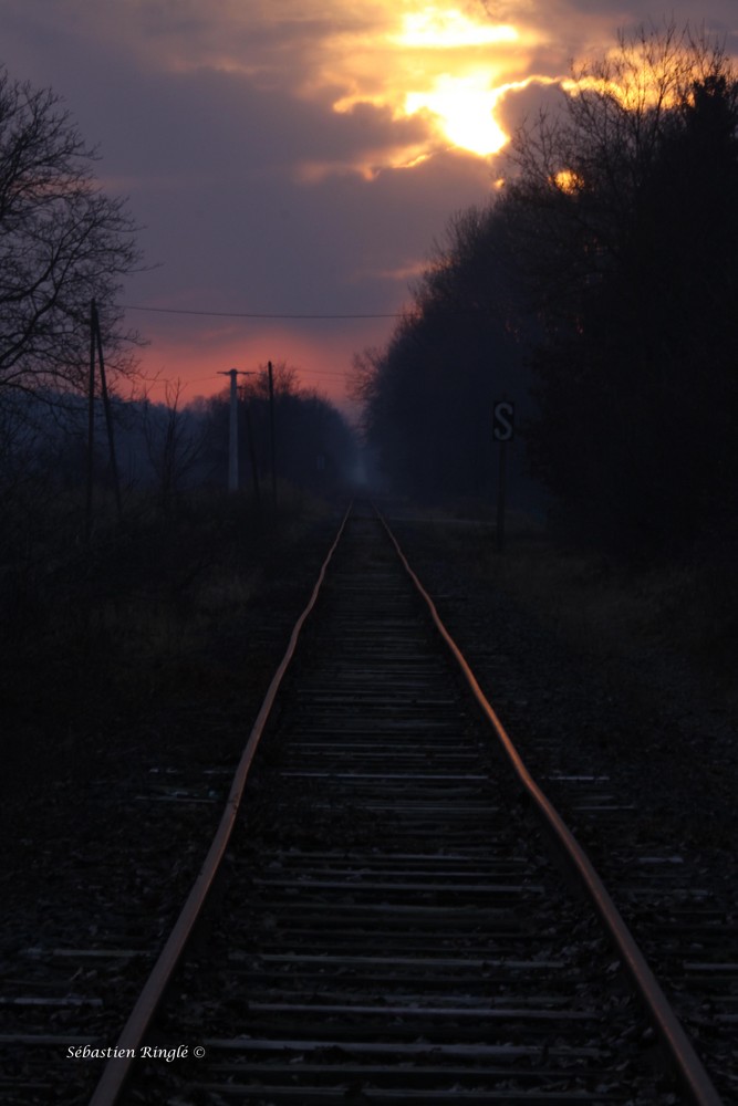 Couché de Soleil Sur Rails