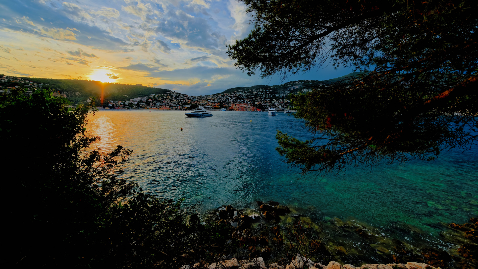 Couché de soleil sur Villefranche