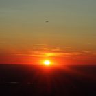 Couché de soleil vue d'avion, et sur un Dash-8 en approche à Montréal...