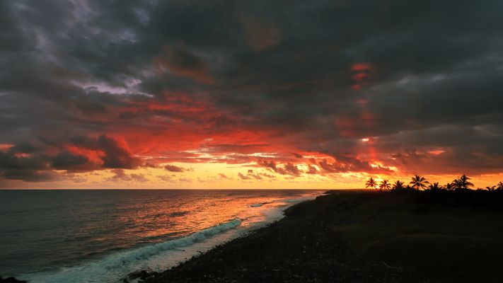 Coucher au cap de la Houssaye