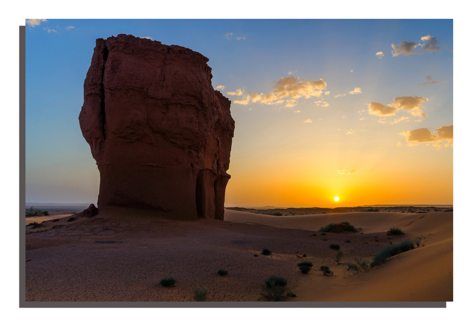 Coucher au désert