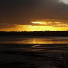 coucher d soleil sur la côte d'Emeraude