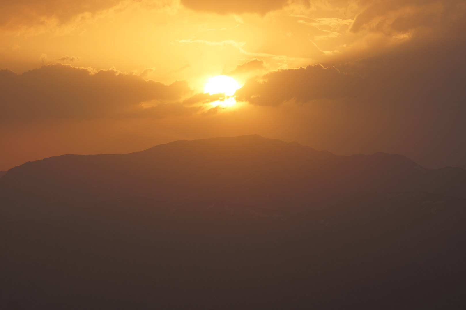 Coucher de solei depuis le Nemrut Dag, en Turquie