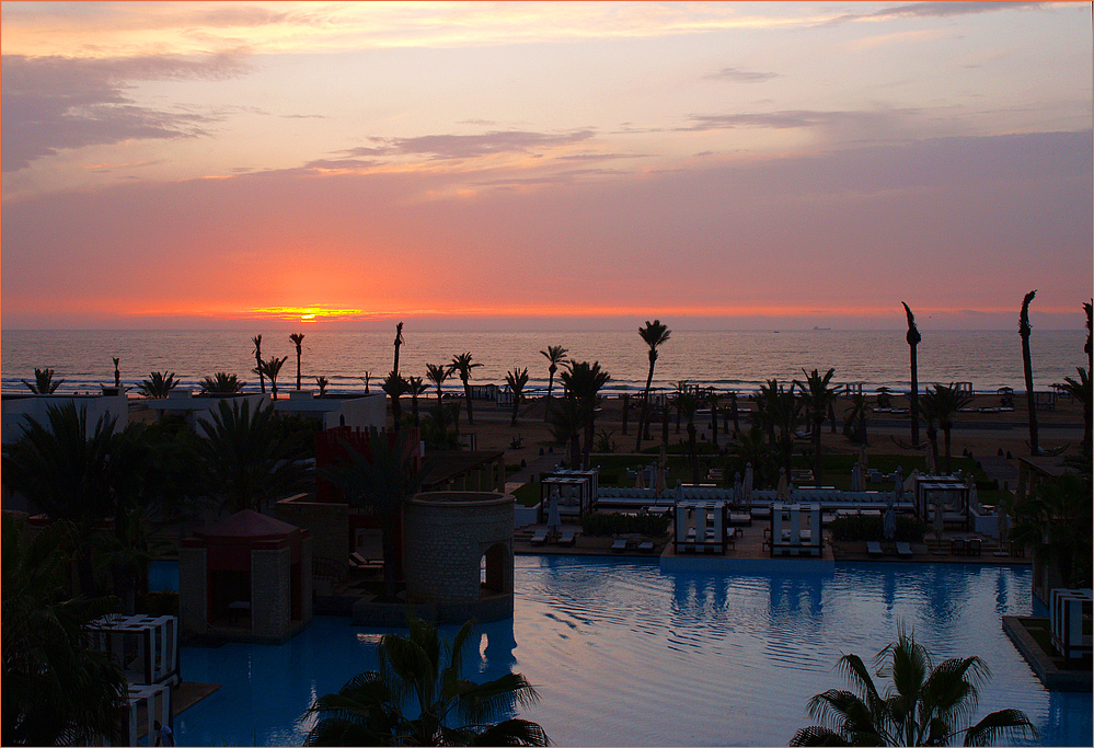 Coucher de soleil à Agadir --- Sonnenuntergang in Agadir