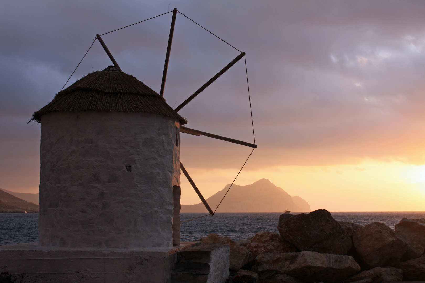 Coucher de soleil à Amorgos