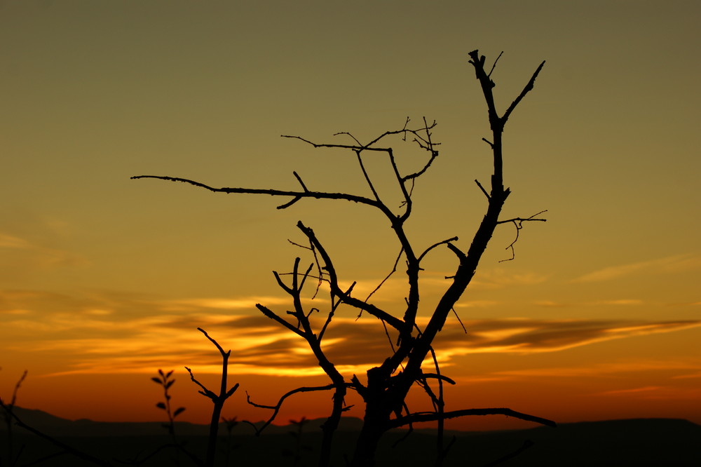 Coucher de soleil à Aups, Var