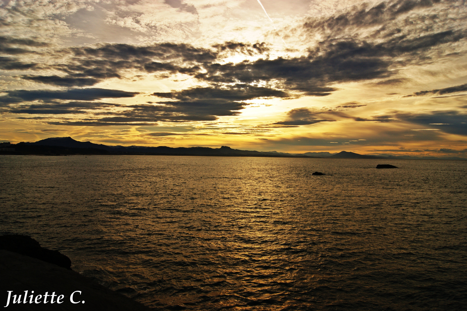 Coucher De Soleil à Biarritz Photo Et Image Paysages Mers