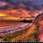 Coucher de soleil à Biarritz sur la côte des basques