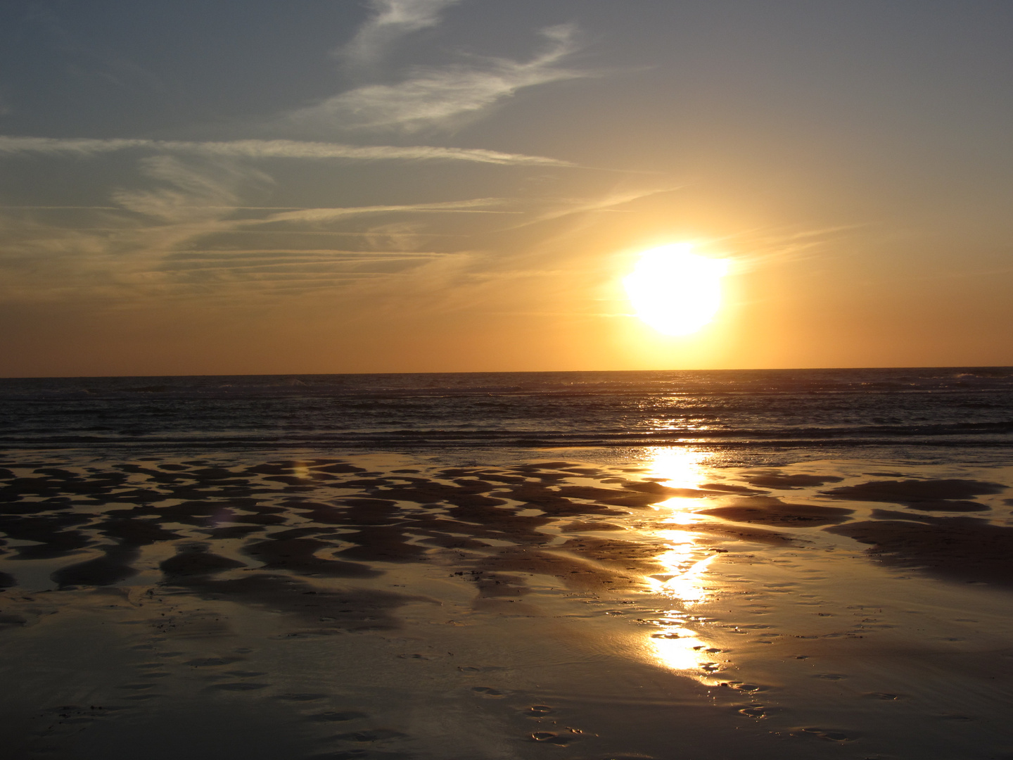 Coucher de soleil à Biscarrosse