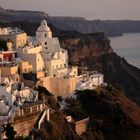 Coucher de soleil à Fira (Santorin)