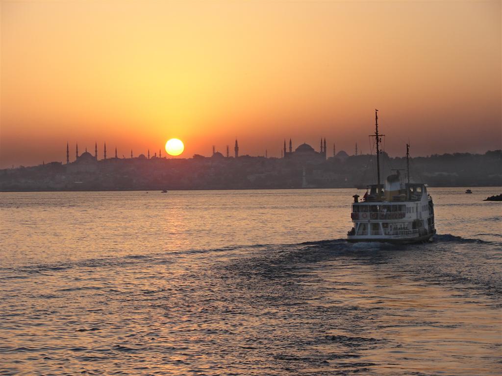 Coucher de soleil à Istanbul