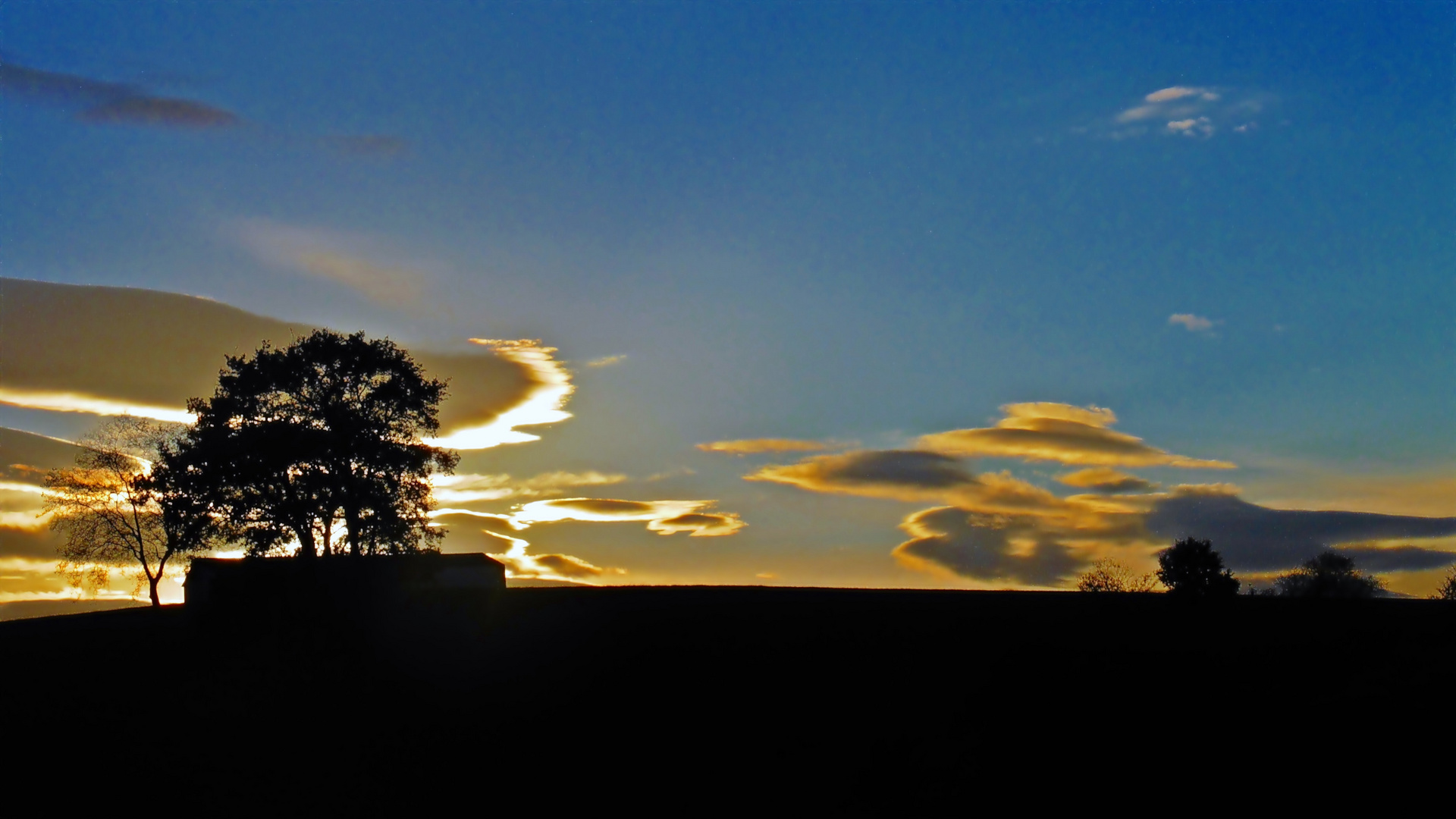 Coucher de soleil à La Bastide Clairence