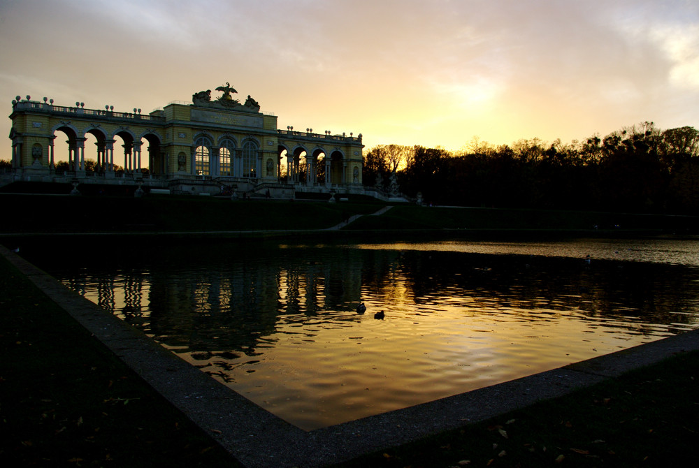 Coucher de soleil à la gloriette