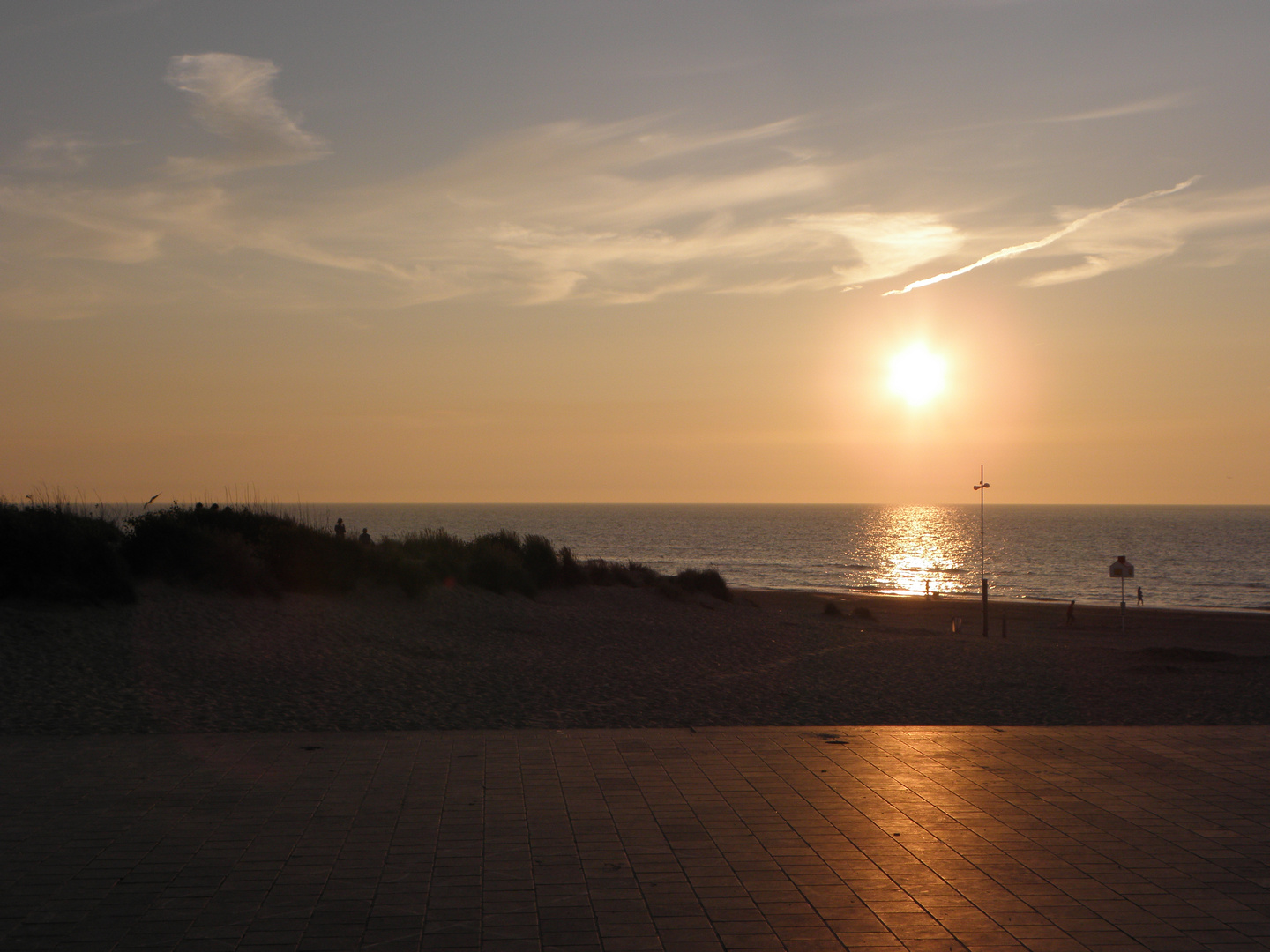 Coucher de soleil à la mer du nord