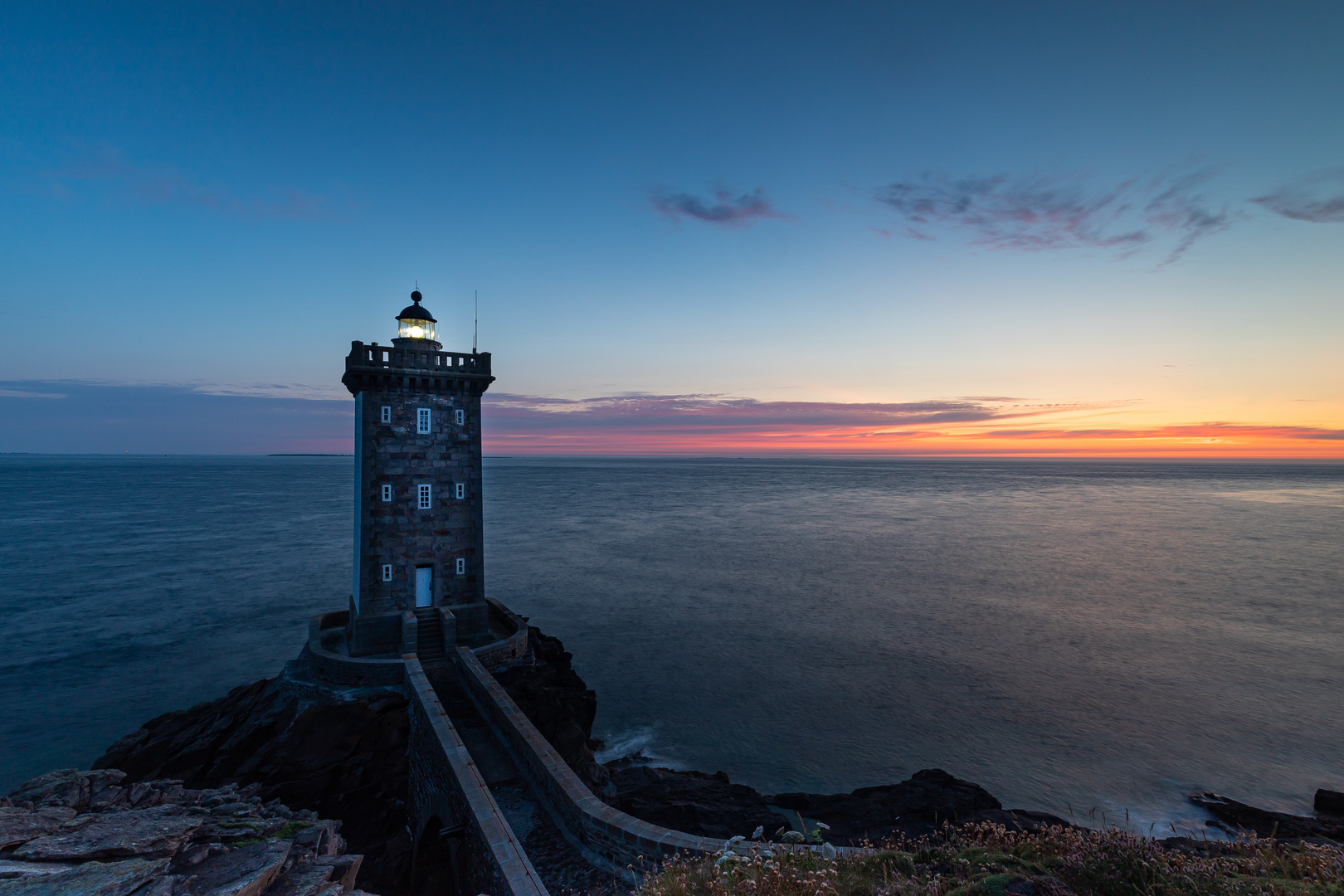 Coucher de soleil a la Pointe de Kermorvan