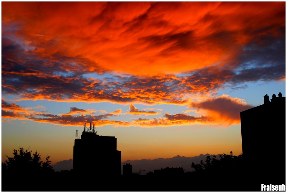 Coucher de soleil à Limoges