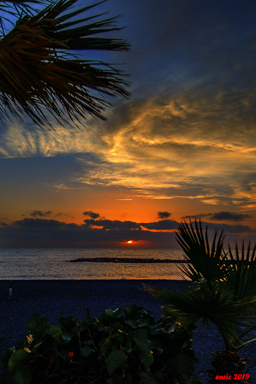 Coucher de soleil a l'îlle de Tenerife