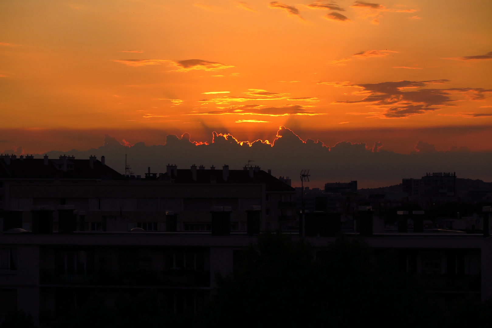 coucher de soleil à Paris 