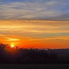 Coucher de soleil à partir du Château de Mons Caussens  (Gers)