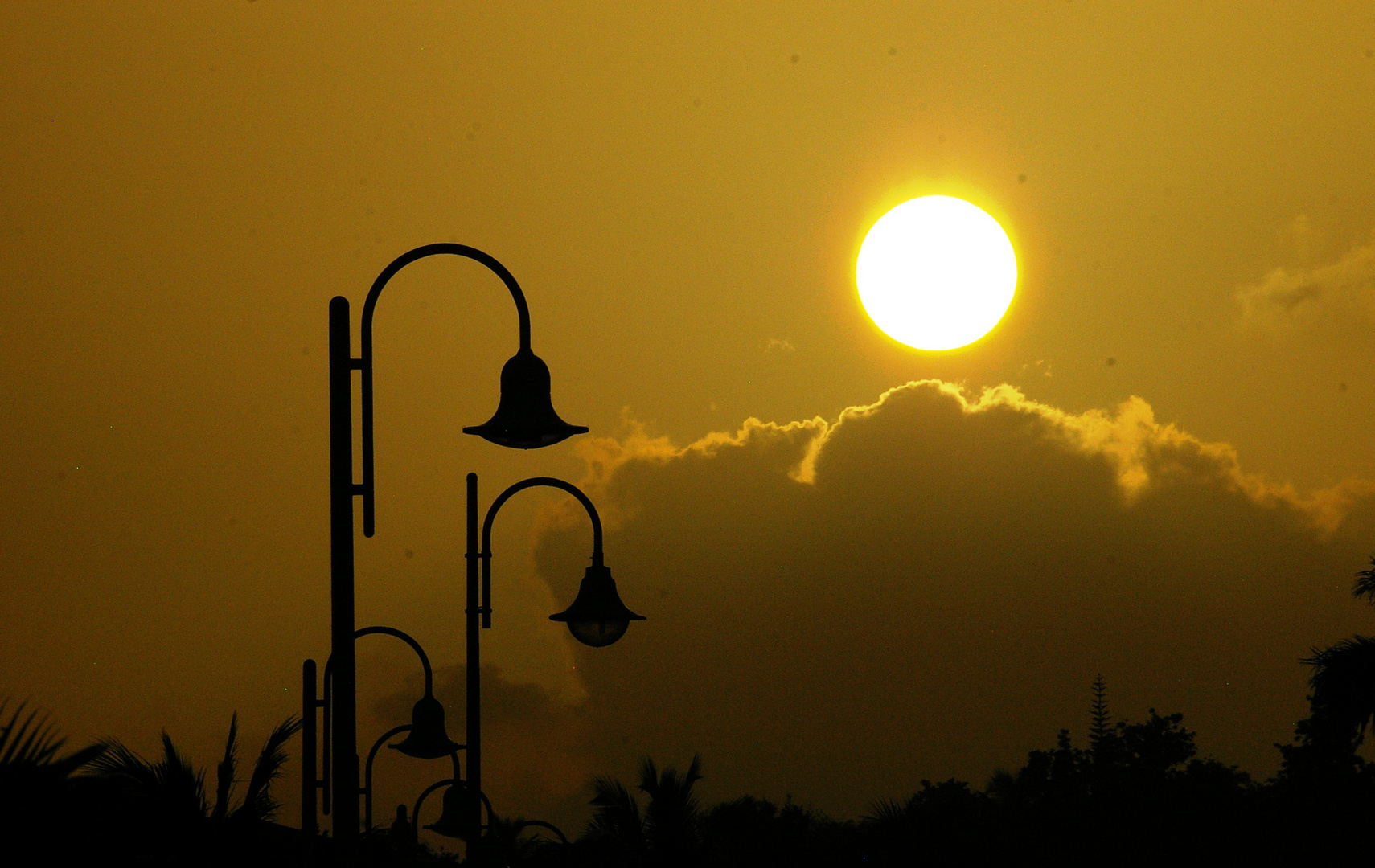 Coucher de soleil à Saint-François, Guadeloupe, French West Indies