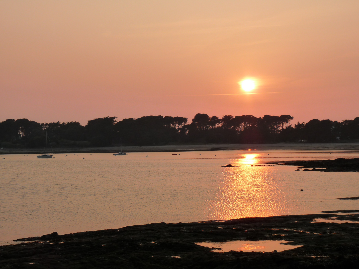 Coucher de soleil à Saint Philibert