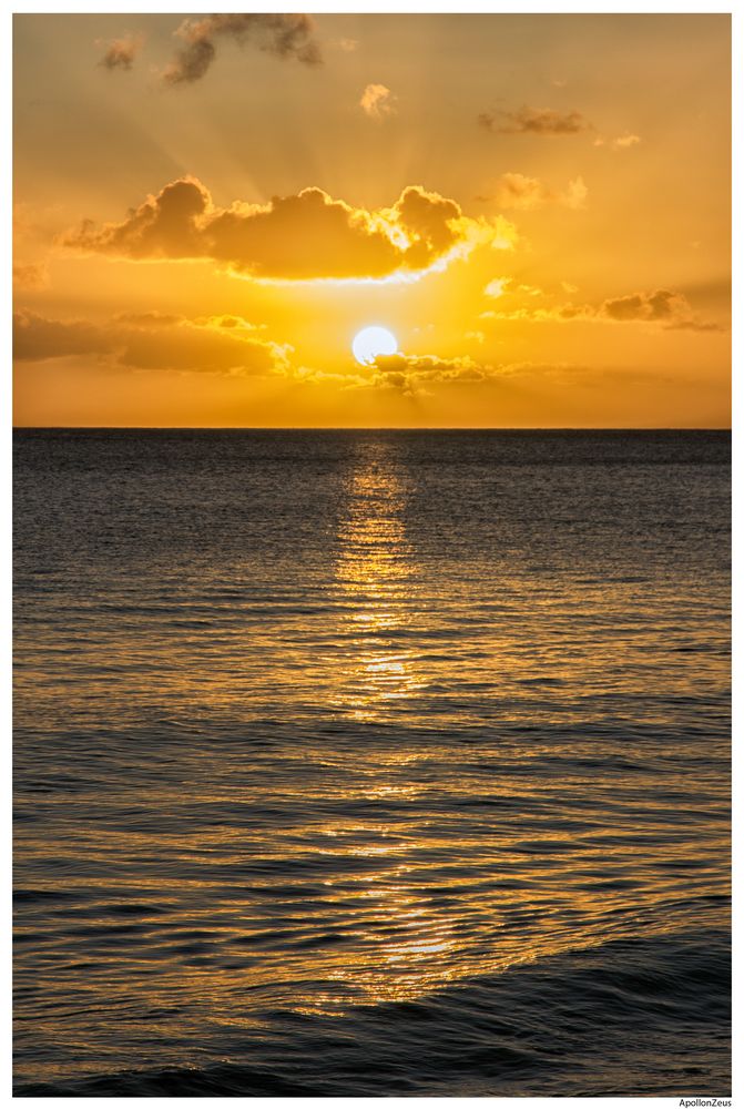 Coucher de soleil Anse Figuier Martinique