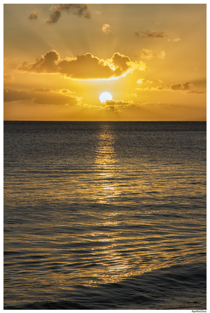 Coucher de soleil Anse Figuier Martinique