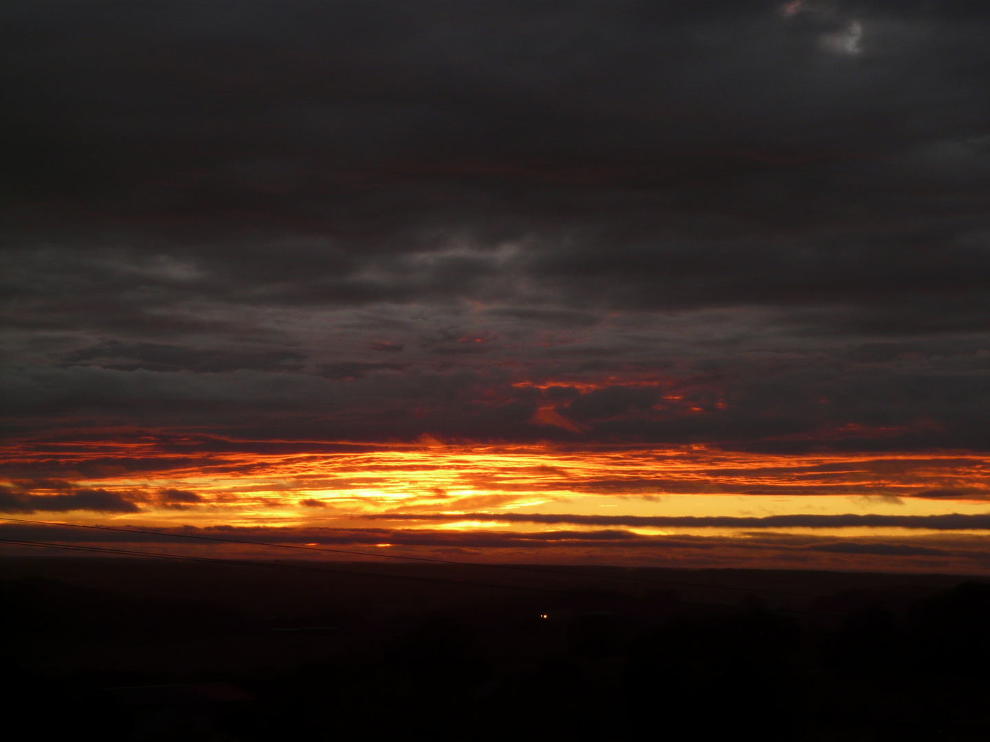 Coucher de soleil après la pluie