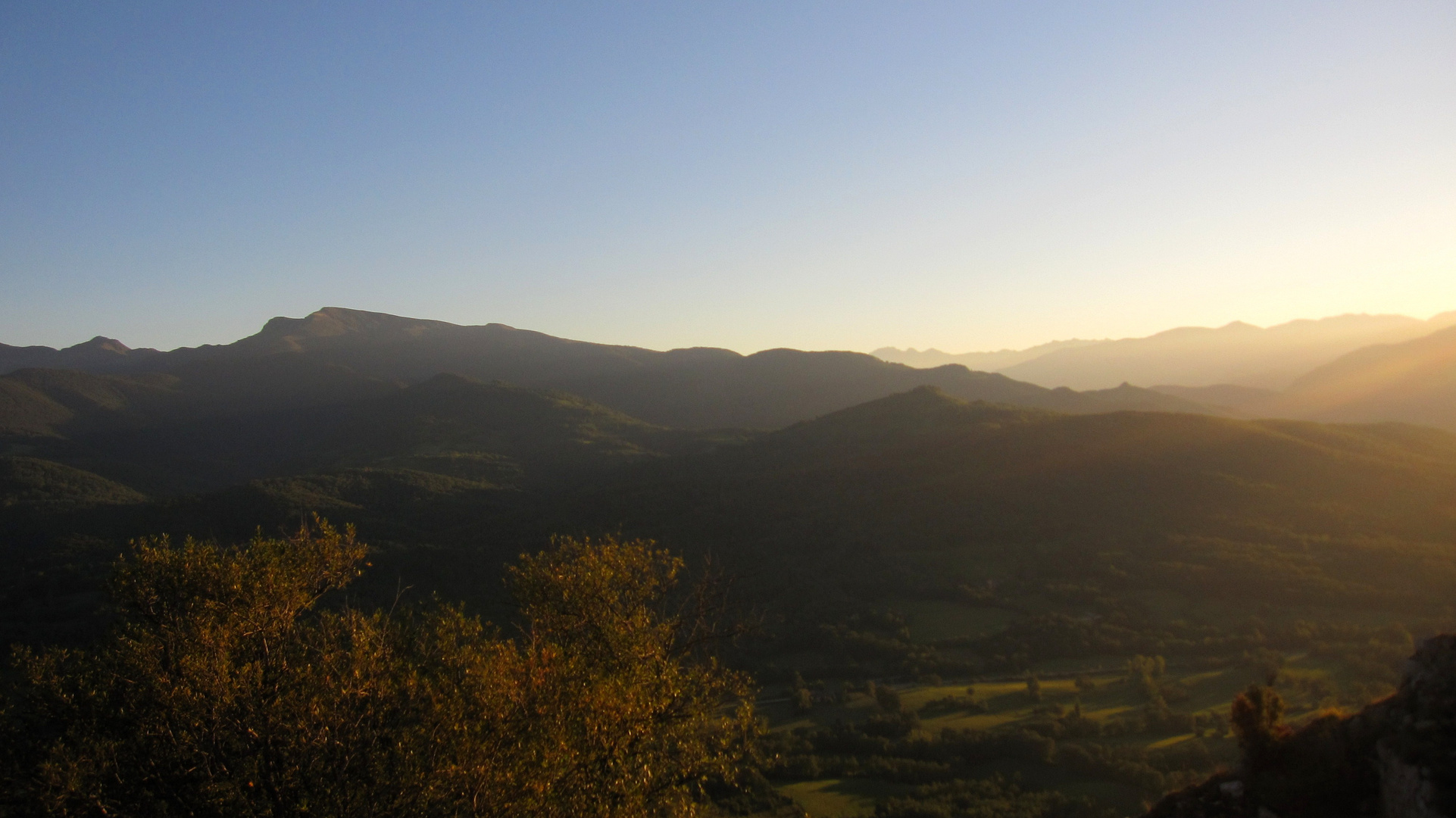 coucher de soleil ariegeois