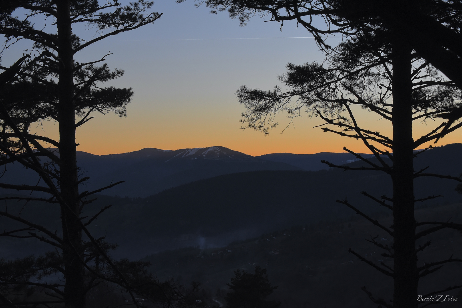 Coucher de soleil au col du Wettstein (Vosges)