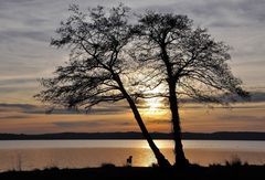 coucher de soleil au lac !!