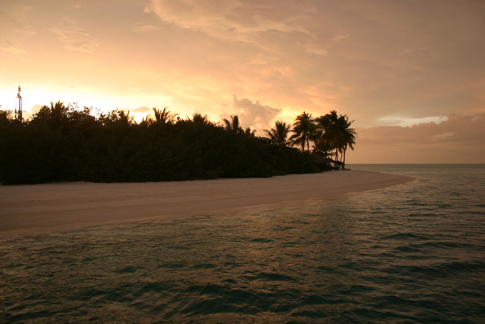 Coucher de soleil au maldives
