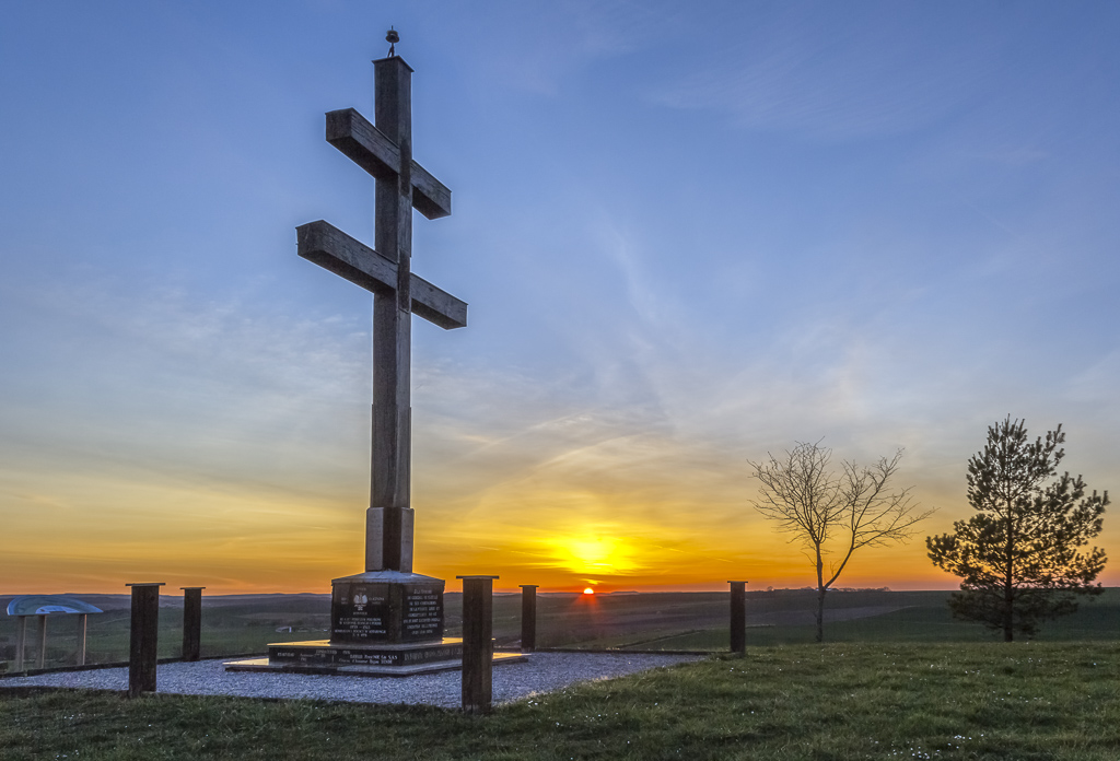 Coucher de soleil au Mont Saint Pierre (Moselle)