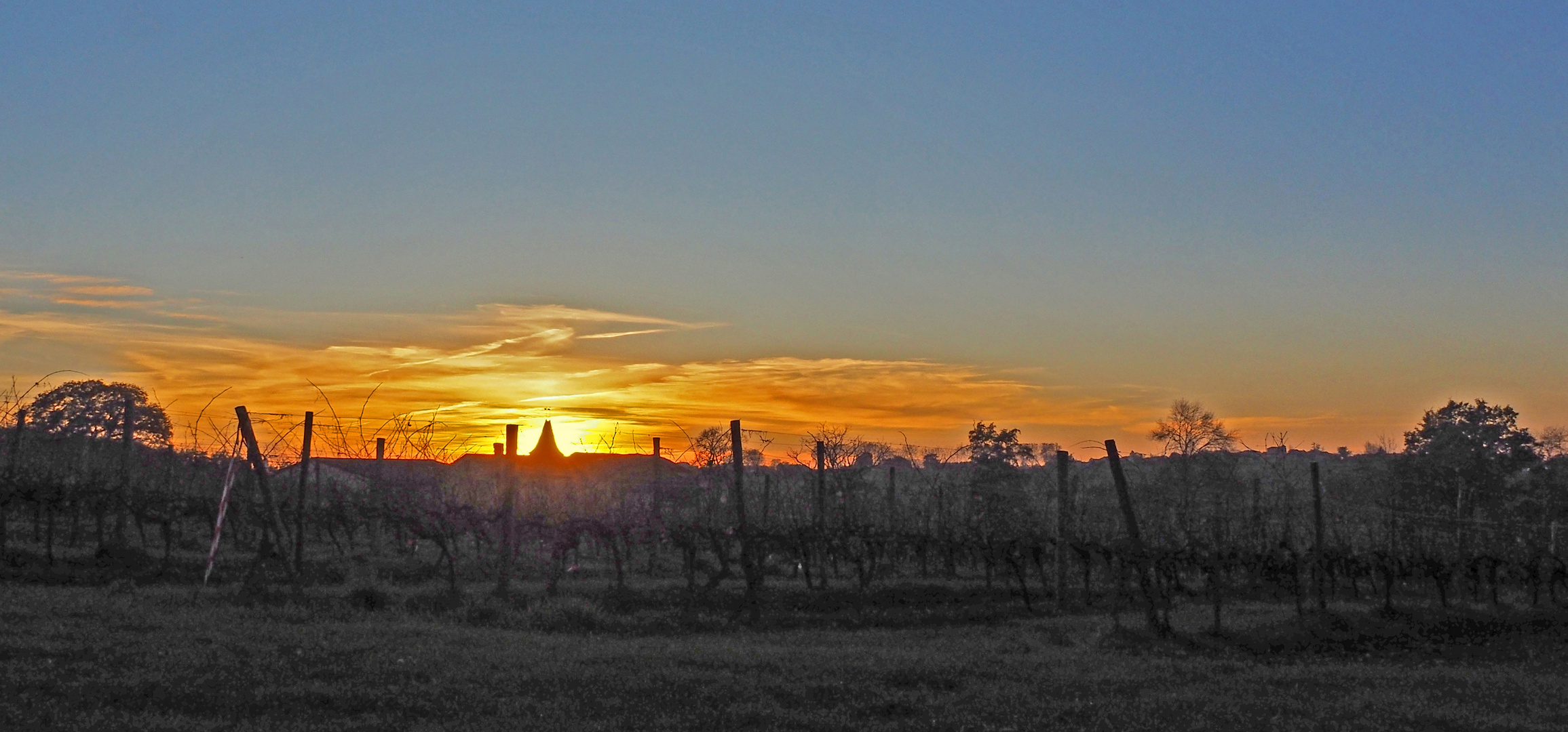 Coucher de soleil automnal