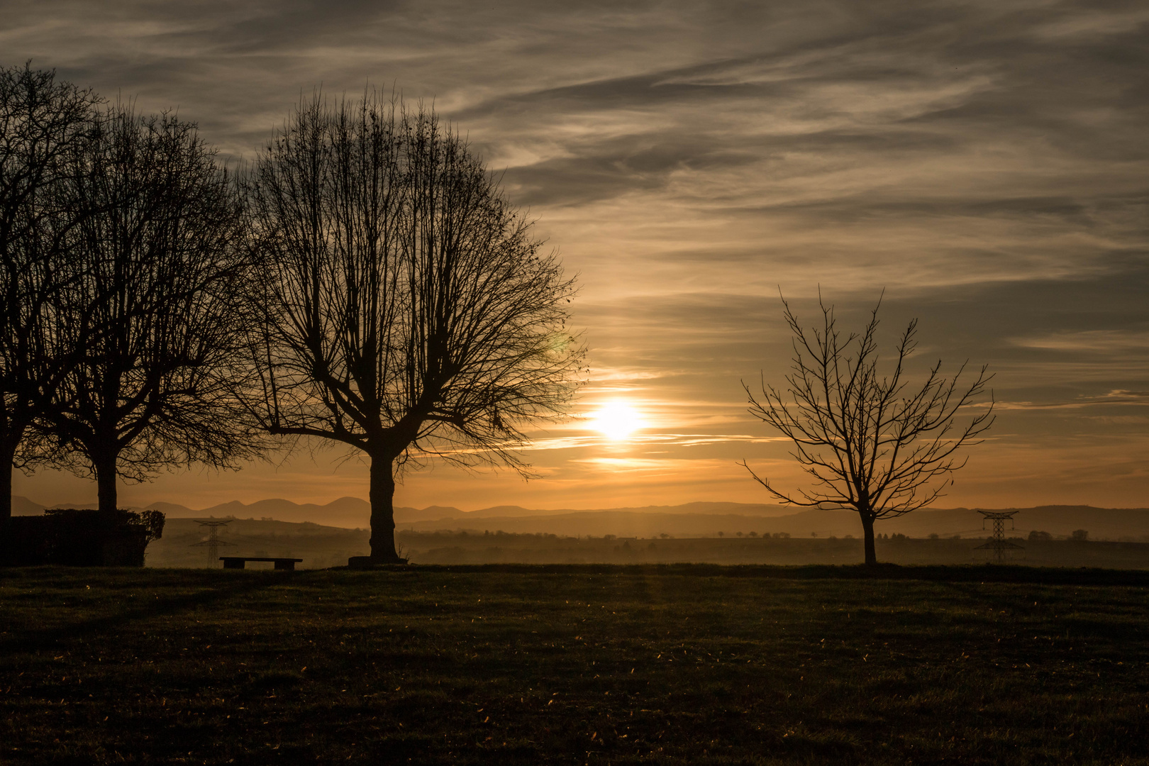 Coucher de soleil aux alentours de Vichy