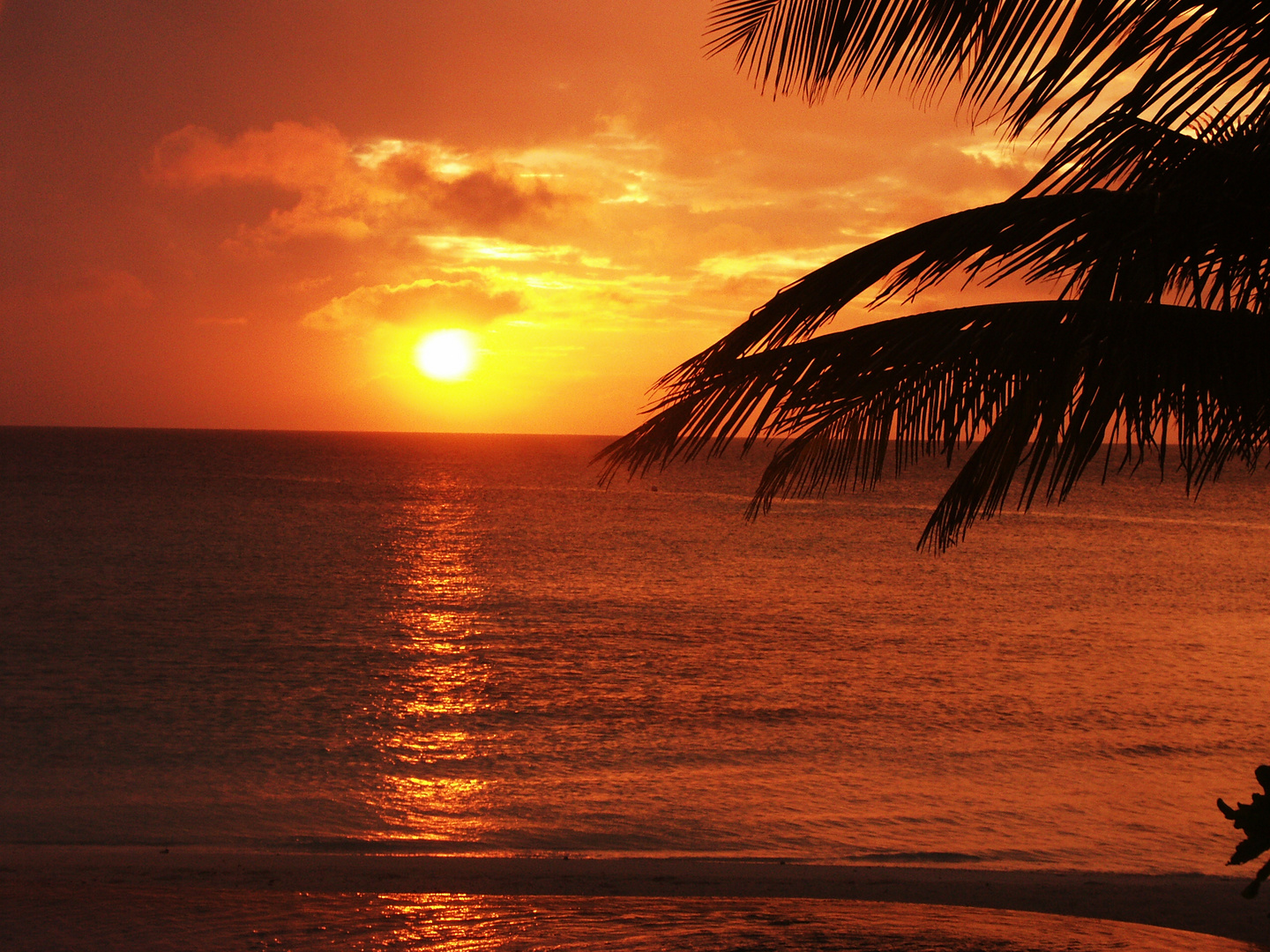 Coucher de soleil aux Maldives